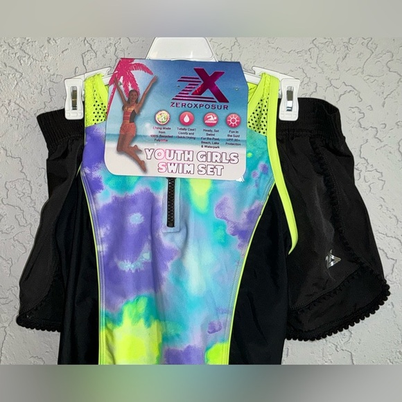 ZeroXposur Youth Girls 2-Piece Tie-Dye Swim Set (NWT) - Picture 3 of 6